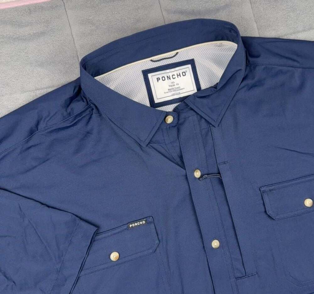 Poncho Outdoors Short Sleeve Button Down Shirt 3XL Regular Fit